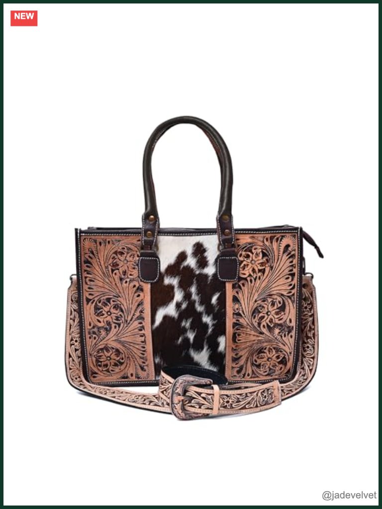 Cowhide Leather Shoulder Bag With Adjustable Detachable Strap Messenger Handbag